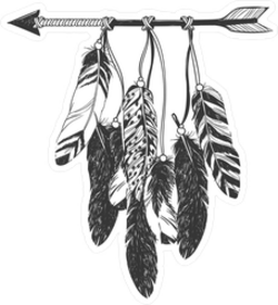 Arrow And Feathers Talisman Sticker