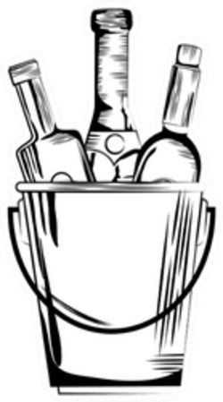 Wine Bucket With Bottles Sticker