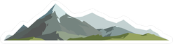 Mountain Landscape Die Cut Sticker