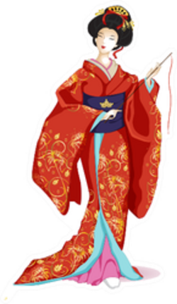 Japan National Doll Hina Ningyo Sticker