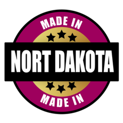 Made In North Dakota Stamp Sticker