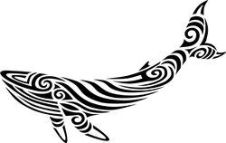 Tribal Humpback Whale Sticker