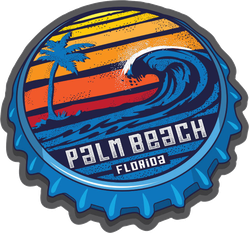 Palm Beach Florida Bottle Cap Sticker