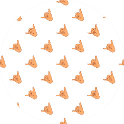 Shaka Sign Pattern Sticker