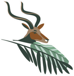 Hand Drawn Antelope Head With Leaf Sticker