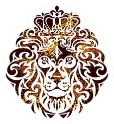 Ornamental Decorative Lion Head Sticker
