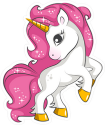 Majestic Pink Unicorn Sticker