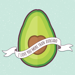 I Love You More Than Avocado Sticker