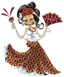 Day Of The Dead Party Sticker