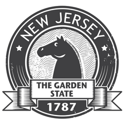 New Jersey Garden State Illustration Sticker