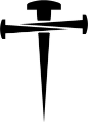 Cross Of Nails Symbol Of Golgotha Sticker