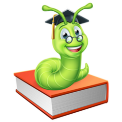 A Bookworm Caterpillar Graduation Sticker