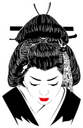 A Japanese Hostess Geisha Sticker