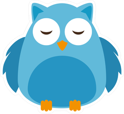 Cute Cartoon Owl Bird Sticker