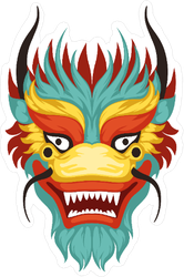 Colorful Traditional Chinese Boat Festival Sticker