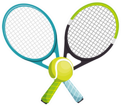 Tennis Racket Equipment Sticker