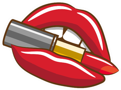 Bright Red Lipstick Sticker