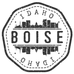 Boise Idaho Usa Stamp Skyline Sticker