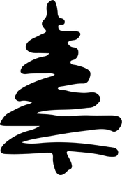 Abstract Christmas Tree Sticker