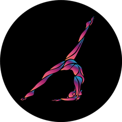 Abstract Colorful Gymnastics Sticker