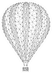 Abstract Futuristic Hot Air Balloon Sticker