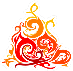 Abstract Tribal Flame Fire Sticker