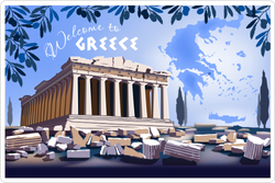 Acropolis Hill In Athens Sticker