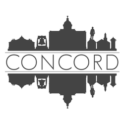 Concord New Hampshire Usa Skyline Sticker