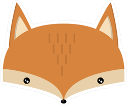 Adorable Fox Head Sticker