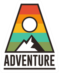 Adventure Mountain A Badge Sticker