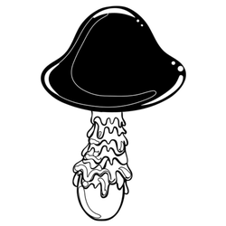 Magic Mushroom Hippie Illustration Sticker