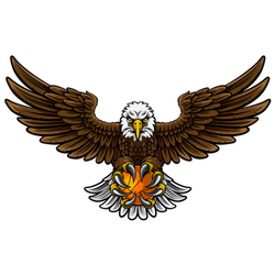 Bald Eagle Grasping Basketball Sticker
