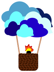 Air Ballon In The Sky Sticker