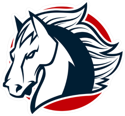 American Horse Head Mascot Sticker