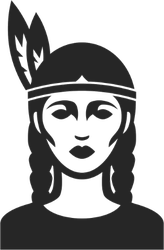 American Indian Girl Sticker