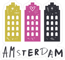 Amsterdam Postcard Sticker