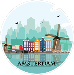 Amsterdam Water View Sticker