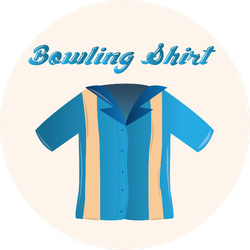 An Isolated Bowling Shirt Sticker