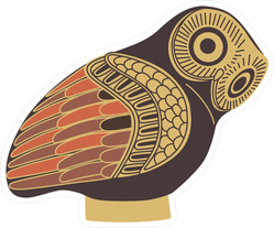 Ancient Greek Owl Sticker
