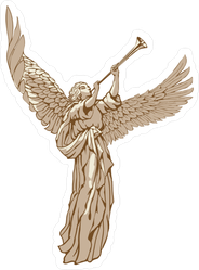 Angel Blowing Trumpet Sticker