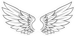 Angel Wings Sketch Sticker