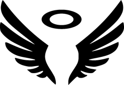 Angel Wings With Halo Icon Sticker