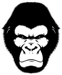 Angry Black And White Monkey Sticker