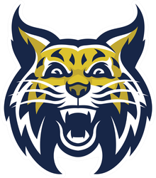 Angry Wild Bobcat Mascot Head Sticker