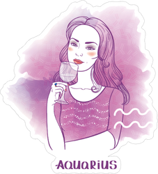 Aquarius Astrological Sign Sticker