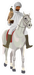 Arab Man on Horseback Sticker