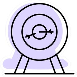 Archery With Purple Shadow Sticker