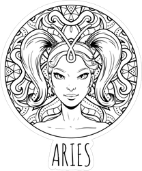 Aries Artwork Sticker