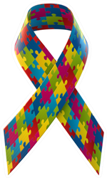 Autism Awareness Ribbon Sticker