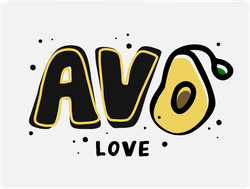 Avo Love Avocado Sticker